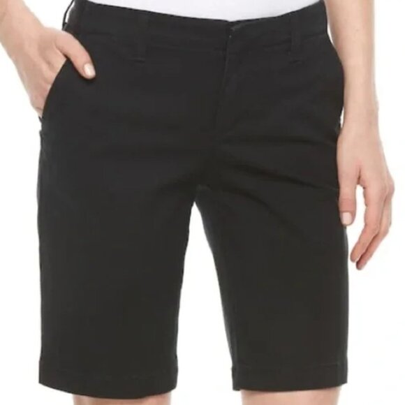 APT 9 Essentials Black Bermuda Shorts Womens Plus Size 14 - Picture 1 of 13